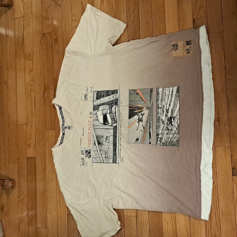 Mens Disney Star Wars Beige 45th Anniversary tshirt sz XXL